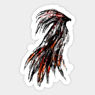 Phoenix and Ashes - Burning Feathers Sticker